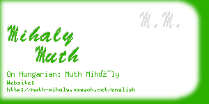 mihaly muth business card